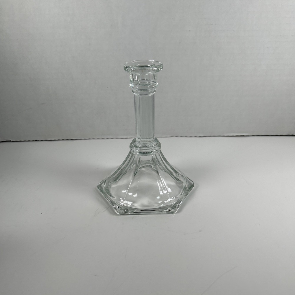 homco home interiors Vintage Clear Glass Candle Holder Or Votive